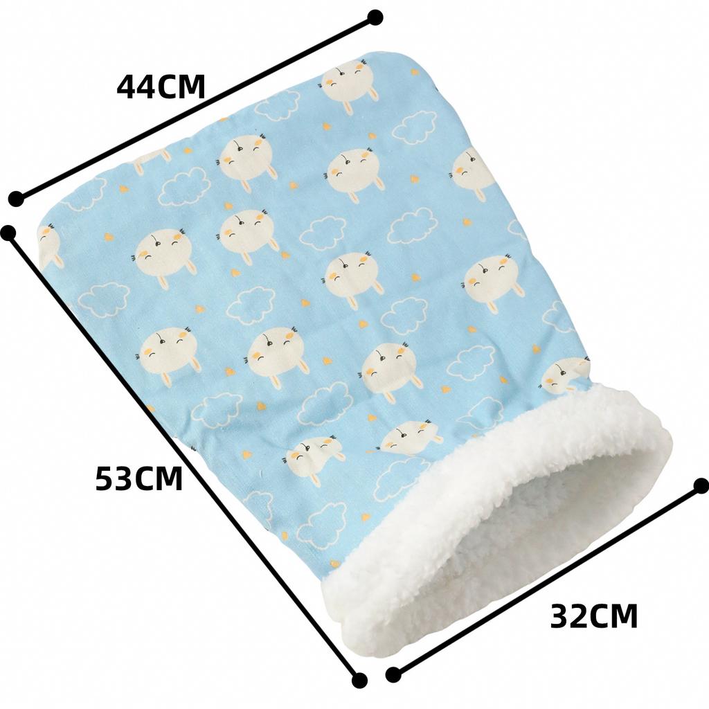 Lamb Wool Pet Sleeping Bag Nest Autumn and Winter Warm Cat Nest Sleeping Bag Drilling Nest Closed Kitten Security Kennel