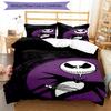 3dílná sada povlečení The Nightmare Before Christmas Uzavírání na zip Obsahuje 1 povlak na přikrývku & 2 povlaky na polštář, Měkká a pohodlná pro všechna roční období.