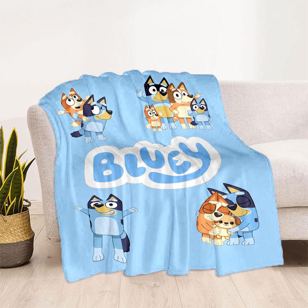 Bluey Family Adventure Blanket Soft Warm Cozy Suitable for Bed Office Chair Bedding Four Seasons Universal Modern Style Gift for Travel Home Birthdays