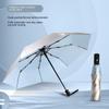 Fully Automatic Titanium Silver Umbrella Sun Umbrella Sun Protection Umbrella for Women Rain or Shine
