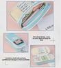 Spacious Macaron Colored Retractable Oxford Pencil Case - Compact Japanese & Korean Style for Students