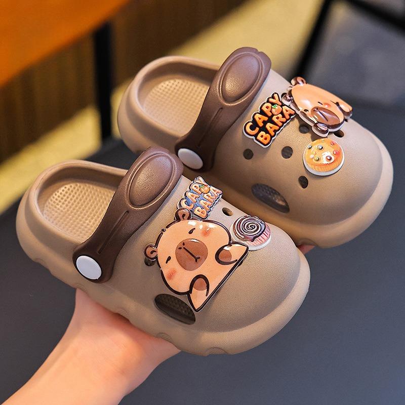 Slippers Boy Shoes, Girl Shoes, Anti-slip and Breathable Outerwear Beach Slippers with Holes