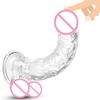 4 Sizes Transparent Soft Jelly Dildo Realistic Fake Dick Penis Sucker Butt Plug Sex Toys for Woman Men Vagina Anal Sex Toys