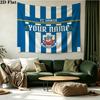 Benutzerdefinierte Name FC Hansa Rostock Gedruckte Wandteppich – Wandbehang für Schlafzimmer, Studentenwohnheime und Heimdekoration