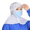 White Unisex Breathable Net Peaked Work Cap Dust-Resistant Hat for Food Plant Catering Workshop Cleanroom Hooded Scarf Work Hat