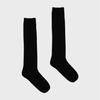 [2EA 1SET] BASIC KNEE HIGH SOCKS_BLACK