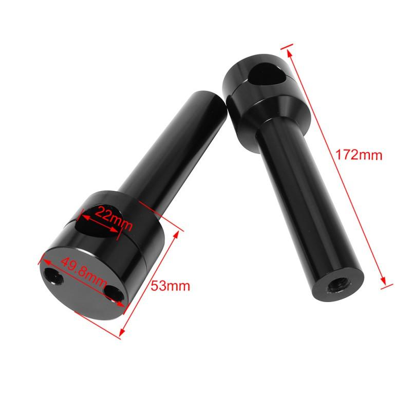 Aluminum Handlebar Risers Cruiser Chopper Bobber Motorcycles 22mm 25mm Black Chrome Finish
