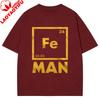 Unisexs Iron Science Printed T Shirt Cool Novelty Funny Graphic T Shirts Short Sleeve Cotton Tees Guys Crew Neck Clothing