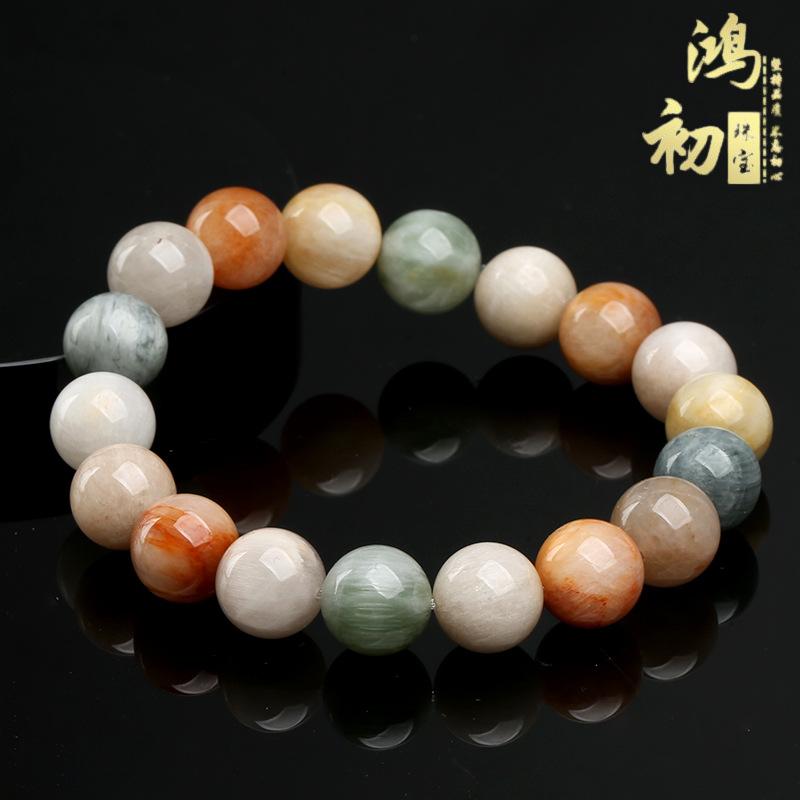 Hongchu Crystal Natural Colorful Rabbit Hair Crystal Bracelet Natural Colored Rabbit Hair Bead Bracelet