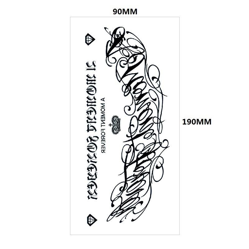 English Tattoo Sticker Feather Red Lip Totem Arm Circle Set Simulation Waterproof Tattoo Sticker