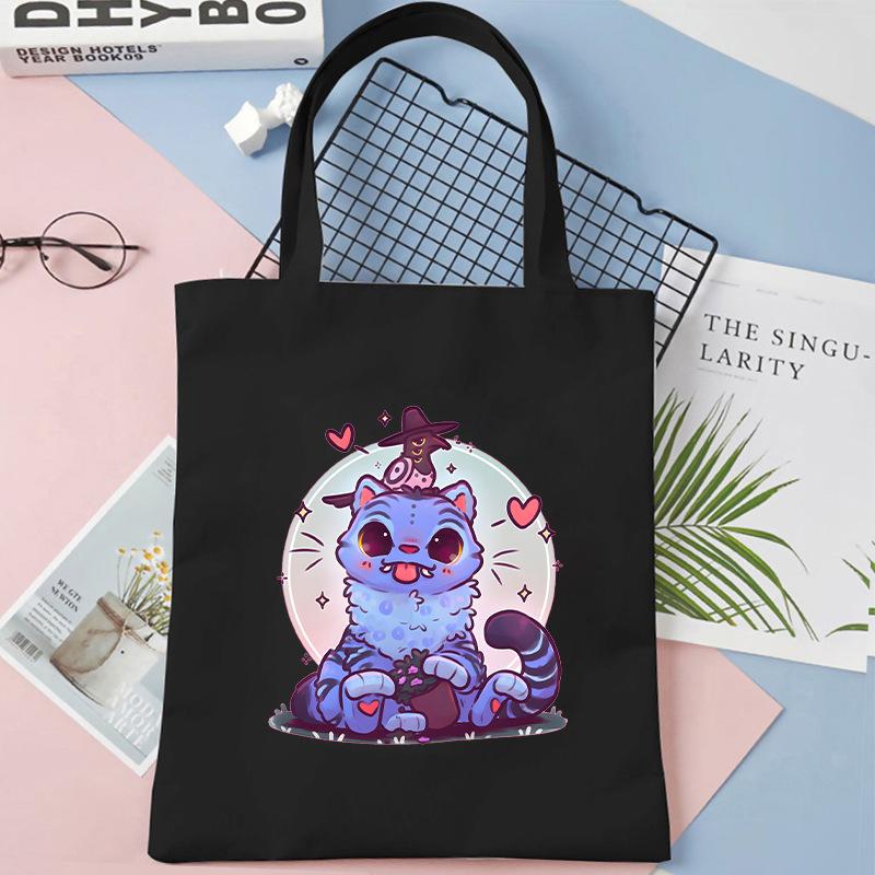 KPOP Demon Hunter Tiger Print Student Shoulder Canvas Bag Shopping Tote Bag KTB
