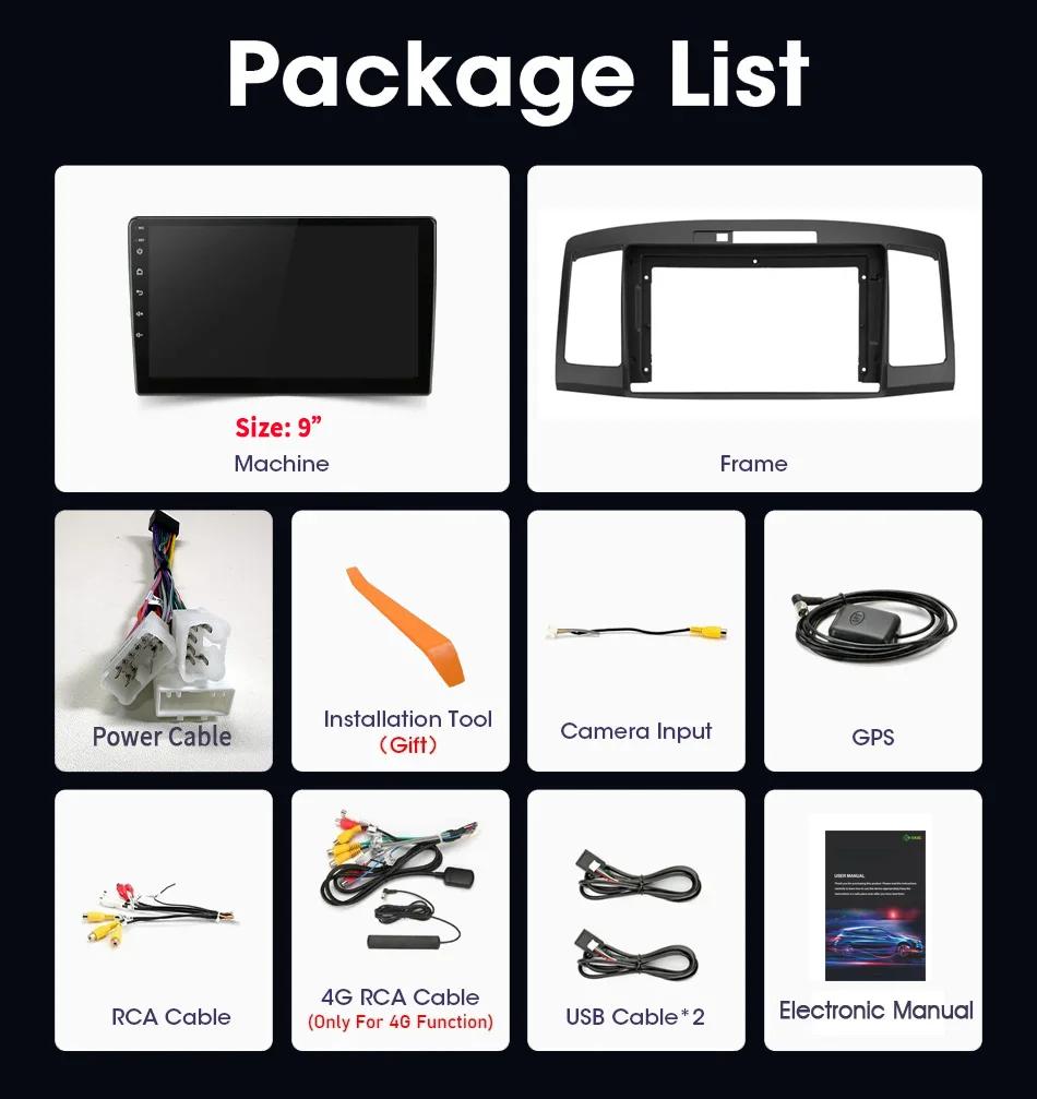 Car Radio Multimedia Player Navigation Wireless BT CarPlay Android 14 For Toyota Allion Premio 2001-2007 Touch Head Unit Screen