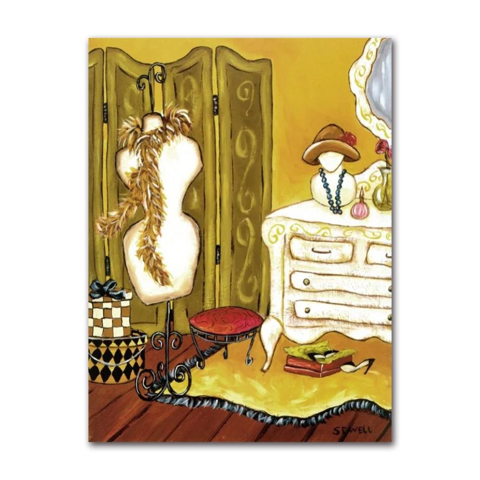Retro Victorian Bathtub Vintage French Bathroom Tub Poster Canvas Painting Print Wall Art Picture for Bath Room Home Decor