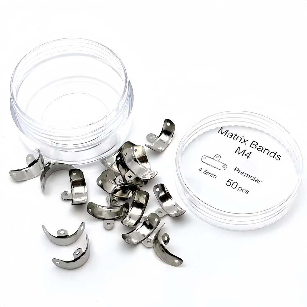 50Pcs/Box Contoured Dentistry Metal Matrix Professional Grade Sectional Matrix System Refill Matrices Bands Teeth Replacement Tools