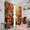 2pcs,2D Plane Printing Contemporary Curtains Happy Hedgehog Versatile Durable Polyester (without Rod) Holiday Perfect for Season