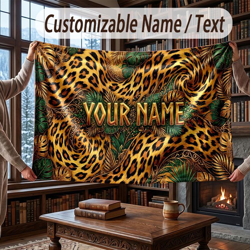 Manta Decorativa com Tema de Arte Personalizada com Nome em Texto Manta Macia e Aconchegante para Casa Sofá Cama