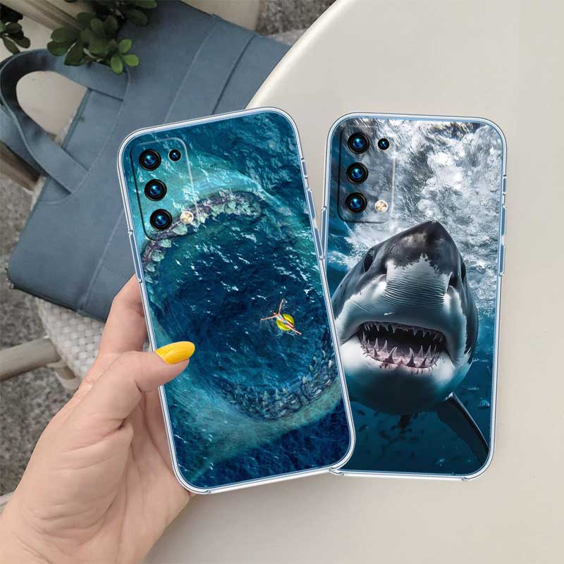NH39 Shark Art Transparent Phone Case for Motorola Moto Edge 20 30 40 50 S30 Fusion Ultra Pro Neo Lite + G200 G23