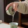 Ofen wird smaragdgrün, geschlossene Schale Chinesische Keramik Einzelstück mit Deckel Sancai großer Teekocher Teetasse Haushalt Kung Fu Teeschale