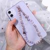 Pearl Gravel Letter Beads Chain Cell Phone Lanyard Mobile Phone Strap Crystal Stone Beads Lanyard