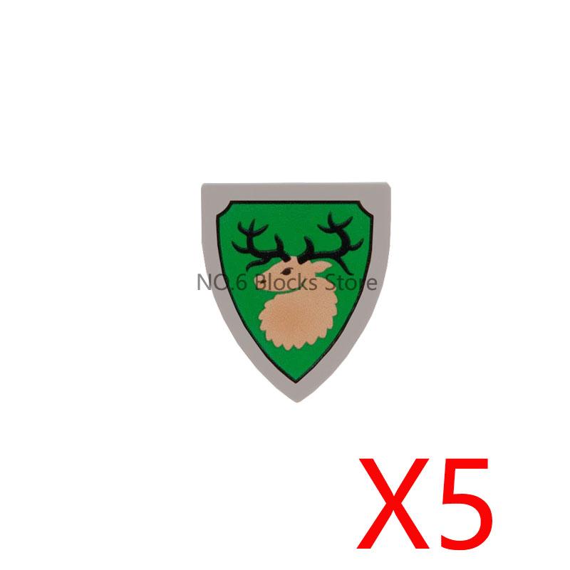 Medieval Military Castle Knight Accessories Building Block Roman Figure Soldier Crusader Viking Shield Armor Eagle Brick Toy S01