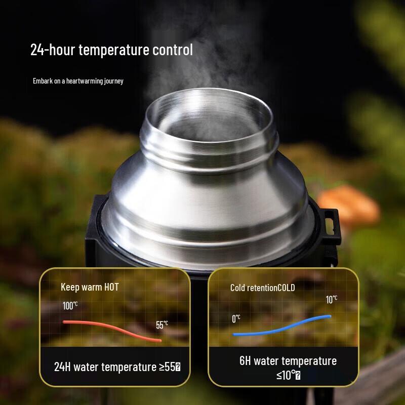HAERS 1.2L Stainless Steel Vacuum Insulated Portable Thermos