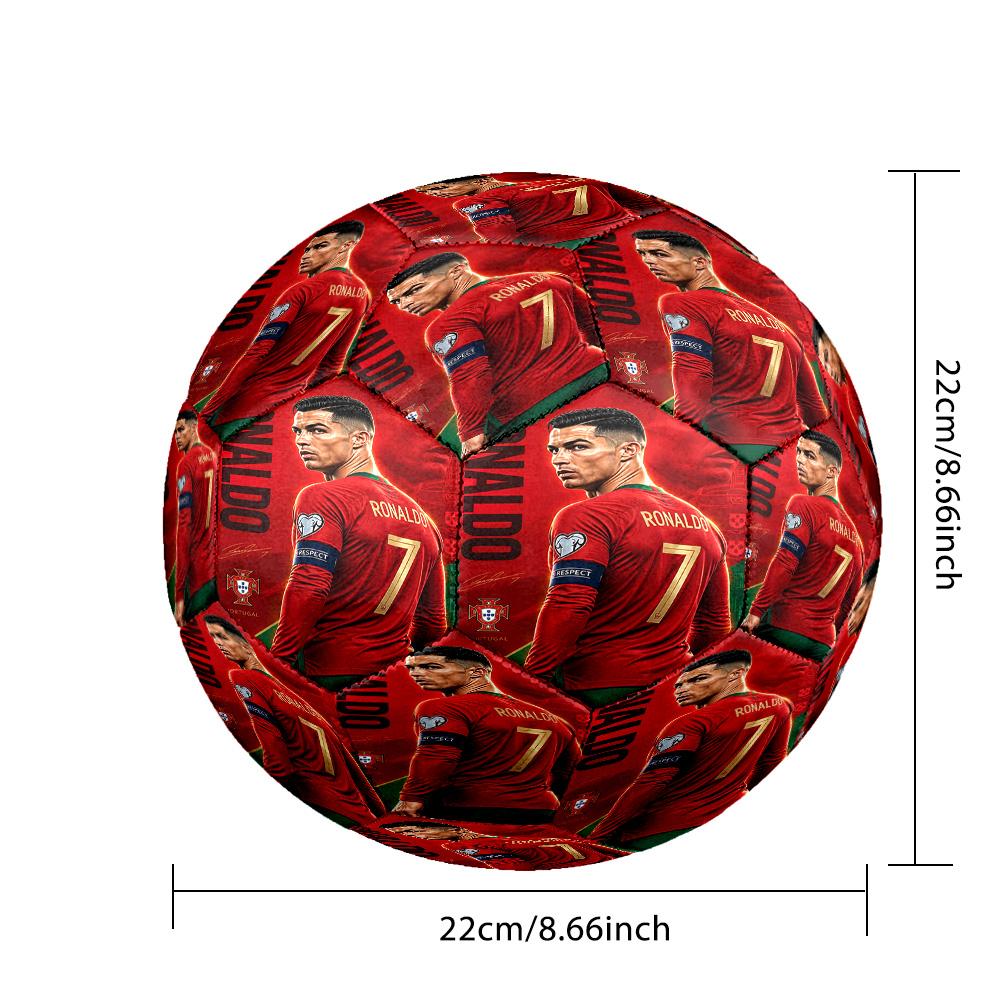 Cr7 Football Legend Soccer Ball Size 5 Football Machine-Stitched Indoor/Outdoor Training and Matches Soccer Accessory