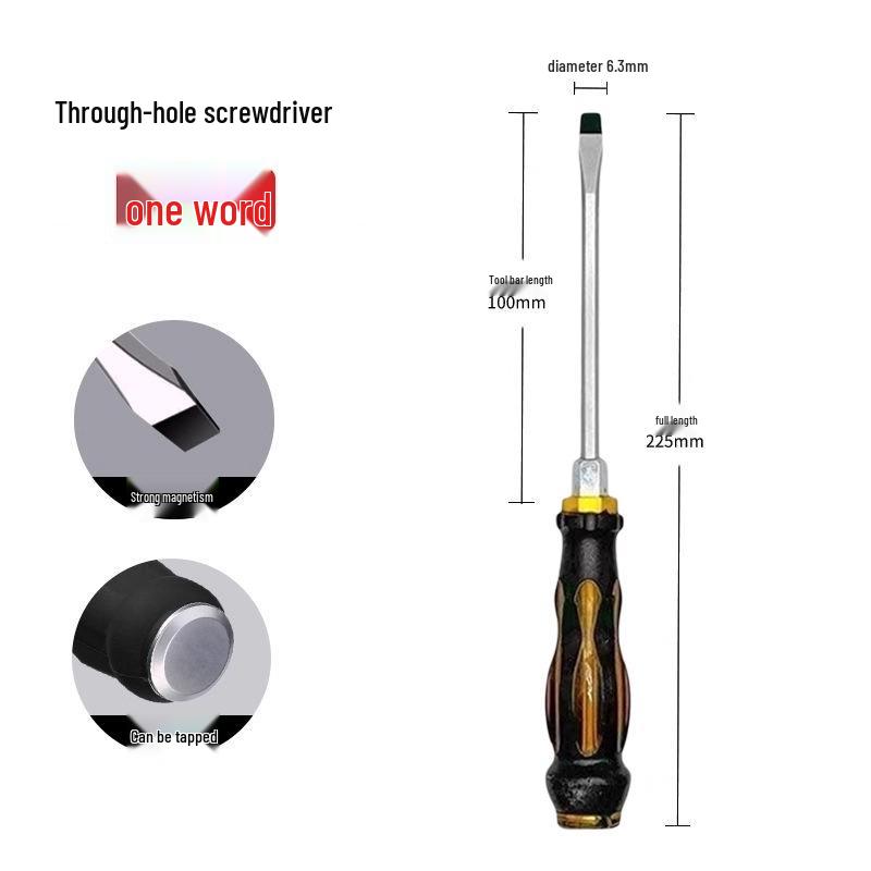 Super Hard Multifunctional Phillips & Slotted Screwdriver Set with Hammer Capability