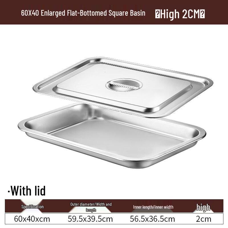 Youde 304 Stainless Steel Food Serving Pan with Lid and Handles