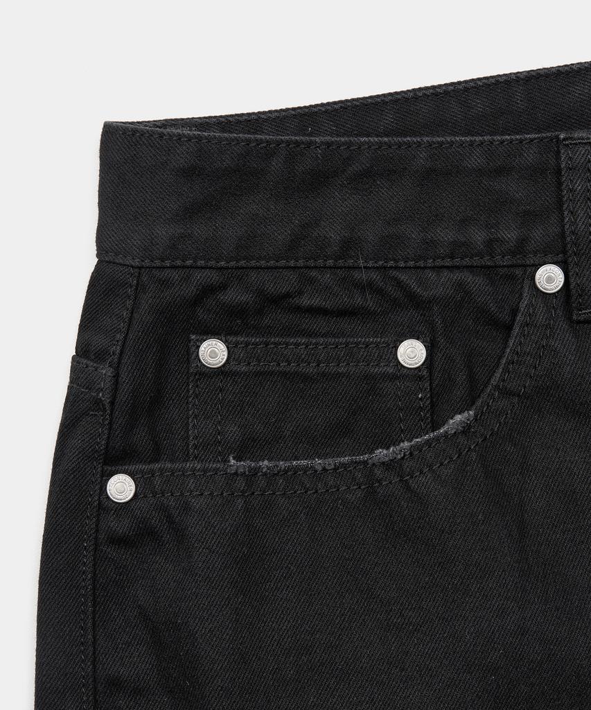 X Container Grunge Pocket Flare Denim Pants (Black)