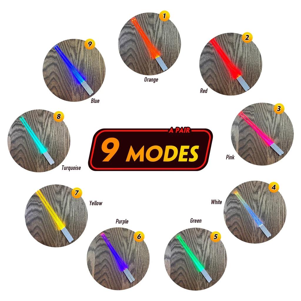 1 Pair LED Chopsticks Lightsaber Chopsticks Mini Chopsticks Reusable Chopsticks for Party Luminous Chinese Chopsticks
