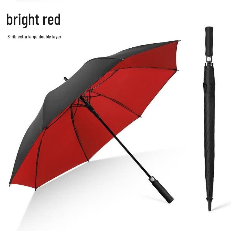 Automatic Straight Double Layer Business Umbrella