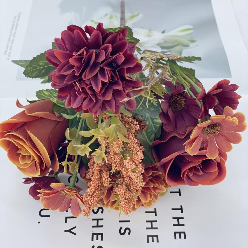 

1 шт. Искусственные цветы Искусственные розы Букет цветов Шелковые маргаритки Цветы одуванчика Оптом Для Свадьбы Домашней Вечеринки Украшения Настольные Композиции, День Святого Валентина 1 Pc оранжевый