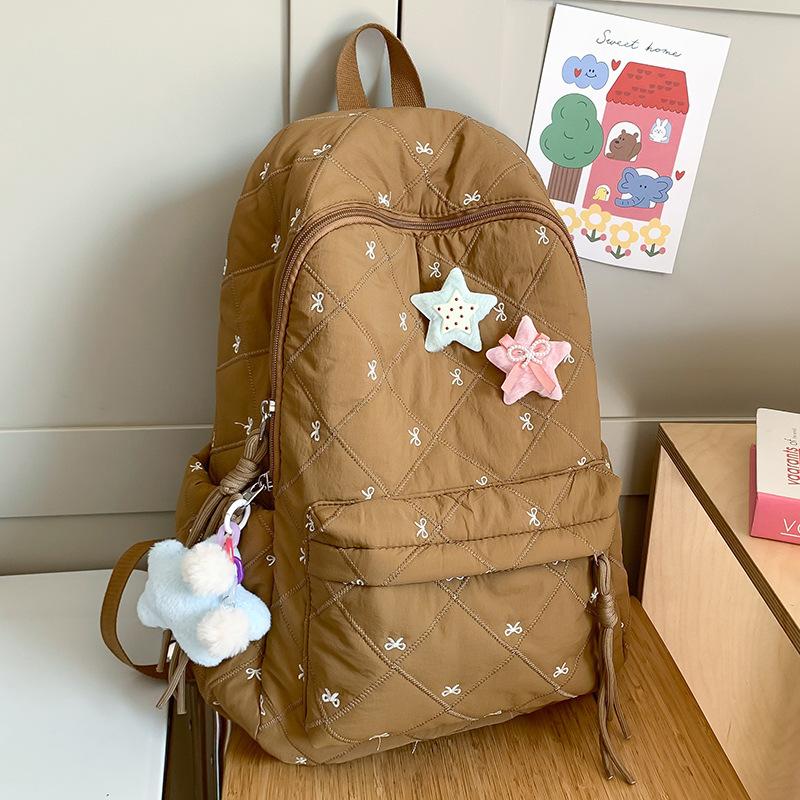 School Bag Children, Primary School Students, Girls, Cute High-value Plaid, Junior High School Students, Backpack,.