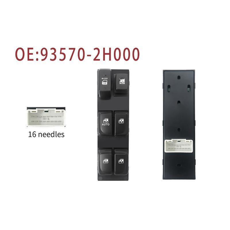 Auto Down Control Button 93570-2H000 16-Pin Driver Power Window Master Switch For Elantra HD 2007-2010 Avante