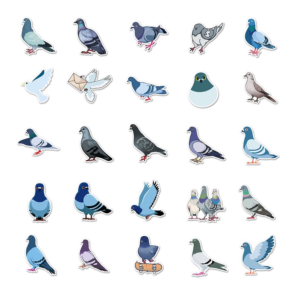 10/30/50pcs Funny Cartoon Animal Pigeon Stickers Cute Graffiti Decals Waterproof DIY Notebook Phone Luggage Sticker Decoration