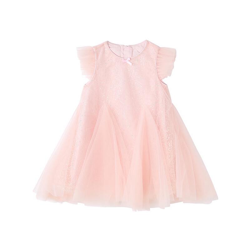 Girls' Sequin Mesh Patchwork Princess Dress