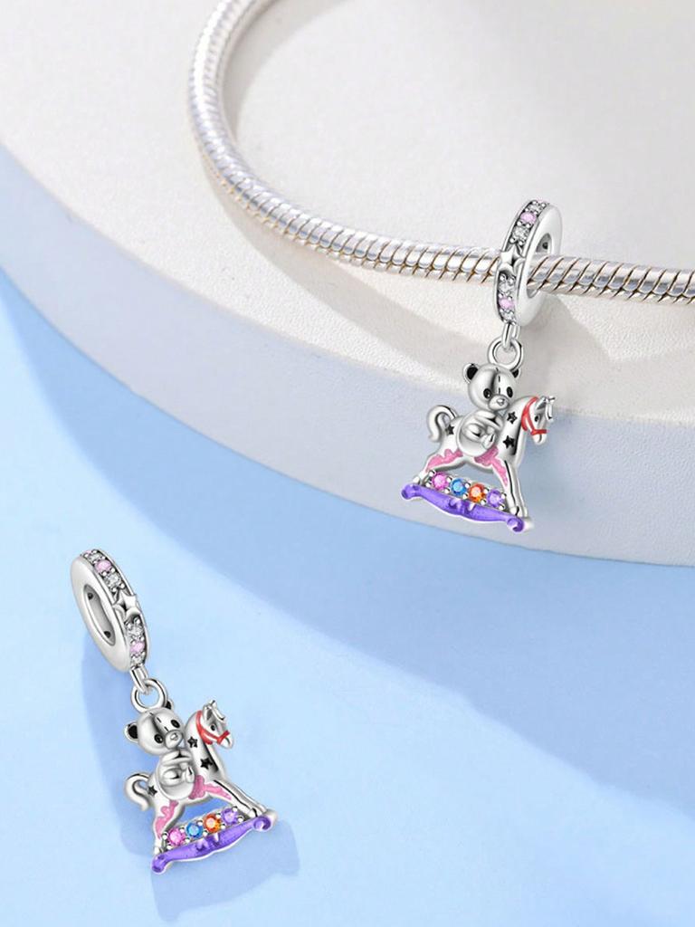 Charms Plata Cute Fox Carousel Beads Charm Copper Plated Fit Charms Copperoriginal Bracelet For Jewelry Making Diy Charm
