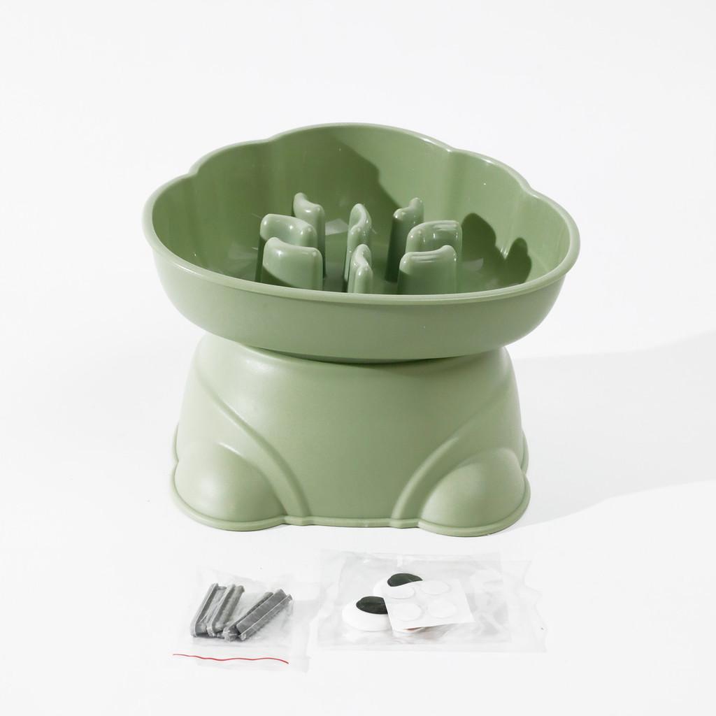 

Pet Slow Feeder Bowl With Cloud Design For Large Dogs In Grass Green
