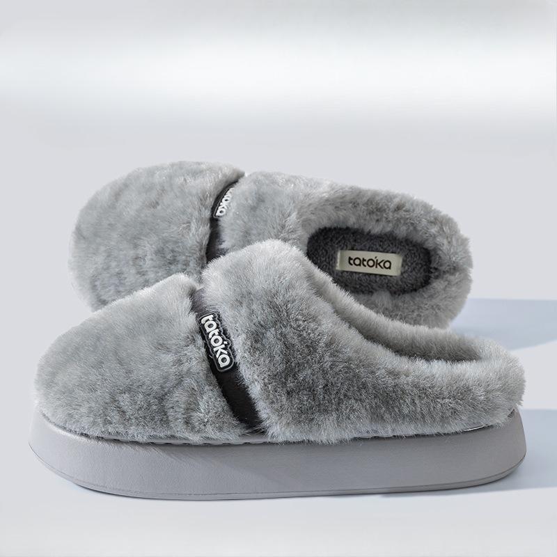 

Хлопковая обувь, Женские домашние нескользящие тапочки, Обувь-повязка на голову Fits 43-44 серый