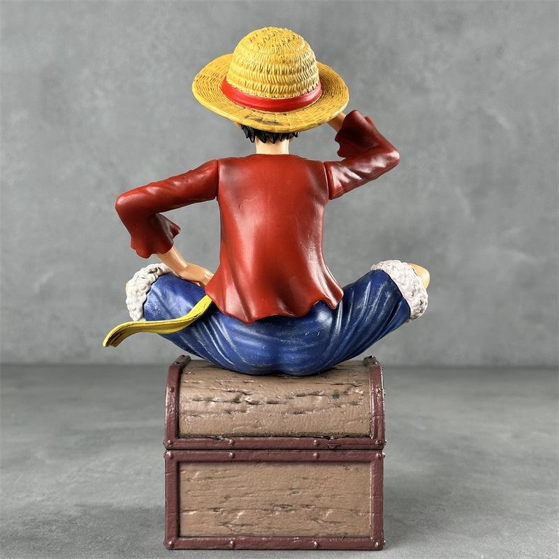 Cartoon One Piece Anime Figure Flag Cake Luffy Figures Three Brothers Series Collection Model Christmas Toy Gift
