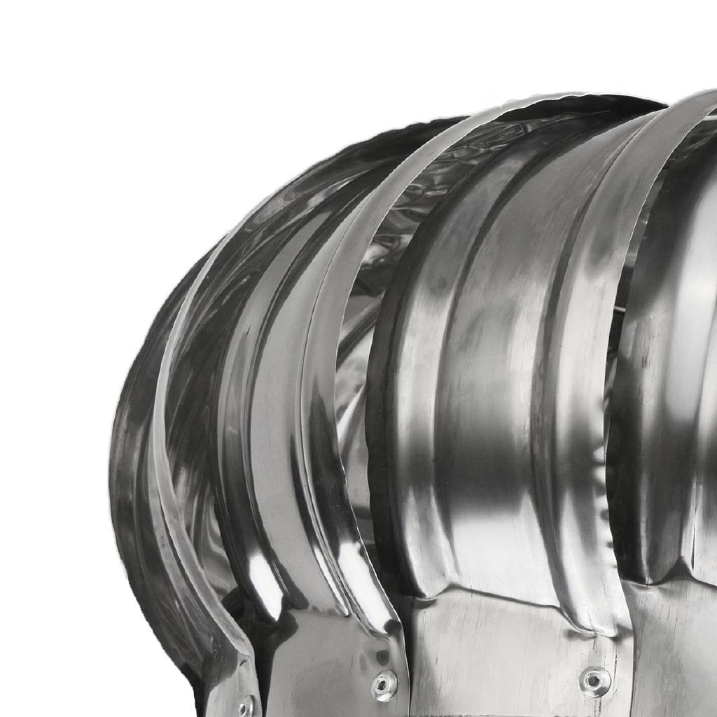 Roof Ventilator Wind Turbines Air Vent Attic Ventilator Stainless Steel Silver 270mm*240mm*150mm