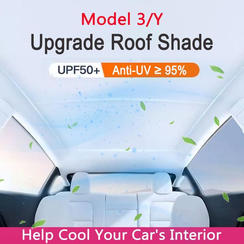 Sun Shades For Tesla Model Y Juniper LAUNCH Model 3 Highland 2025 2026 Ice Cloth Buckle Sun Glass Front Rear Sunroof Skylight