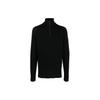 Solid High Collar Short Zip Design Knitted Sweater Men Sweater Black K10K109915-BEH