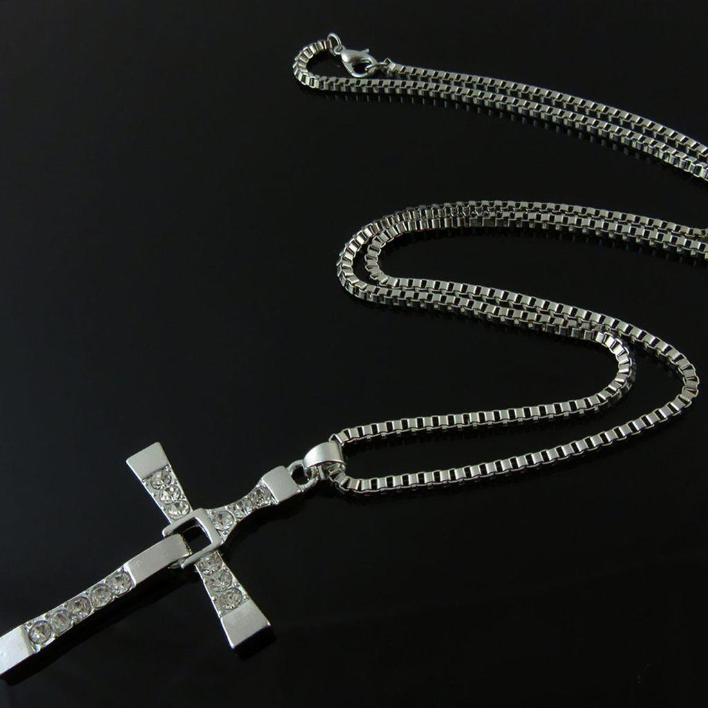 Veloce E Scivoloso Dominic Toretto S925 Ciondolo Collana Croce In Argento Sterling Donna Uomo Gioielli In Argento Coppia Amanti Regali - Foto 8