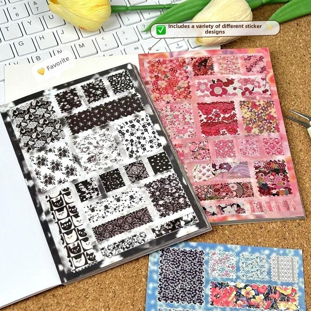 Retro Floral Stamp Collection Stickers DIY Scrapbooking Sticker GIfts Y2K Stickers Book