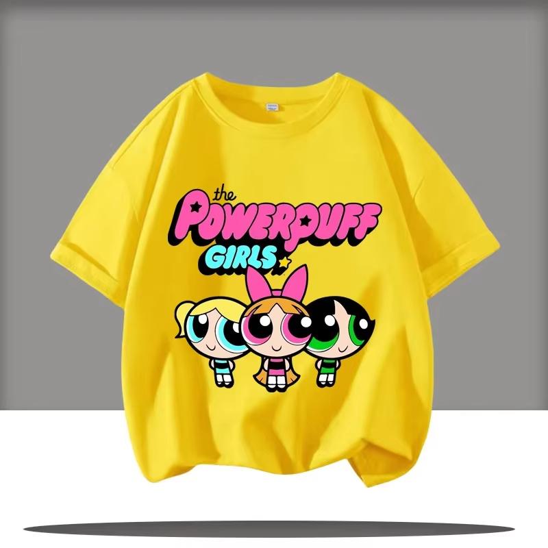 Zomer Casual Vliegend Meisje Detective Cartoon Print Jongens Sportshirt Meisjestop T-shirt Kinderen Ronde Hals Korte Mouwen 160