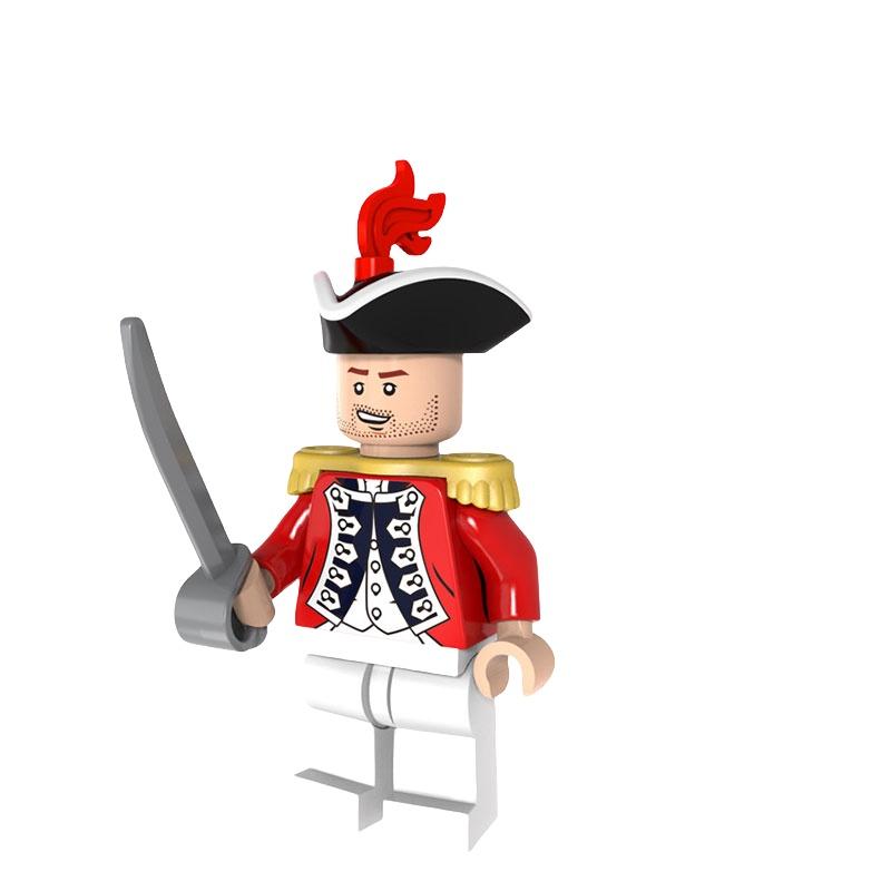 Pirate-themed Medieval Navy Admiral Building Blocks 4.5cm Height Abs Plastic