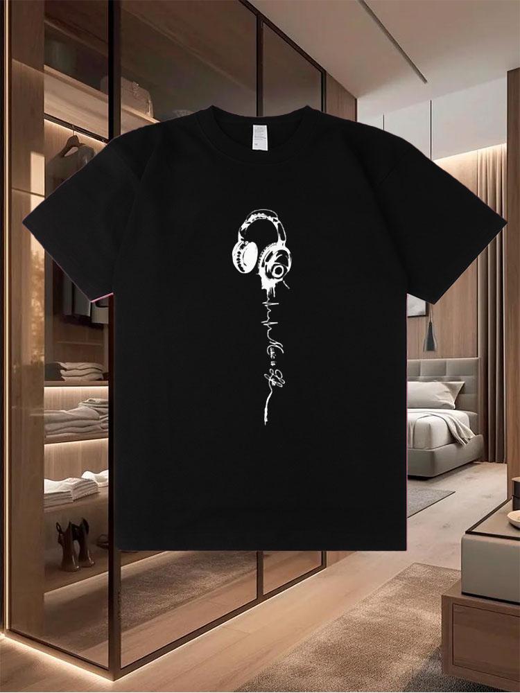 Pure Cotton 2025 New Men's T - Shirts  Fashionable and Relaxed Summer Tops