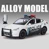 1/24 Tesla Model Y SUV Alloy Police New Energy Car Model Diecast Metal Vehicles Car Model Simulation Sound and Light Children Toy Gift