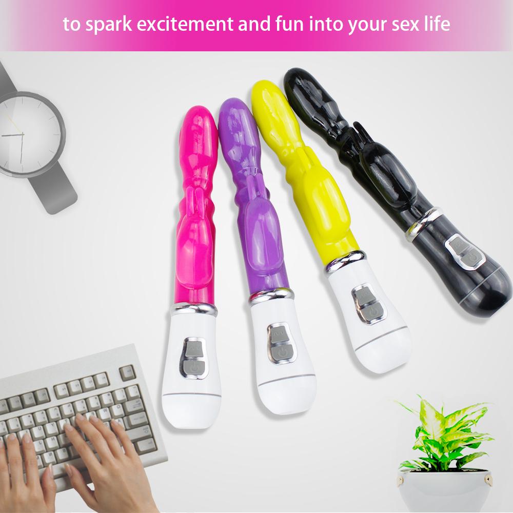 Dual Vibration Rabbit Dildo Vibrator Sex Toys for Women Silicone  Vagina Clitoris Massager G Spot Stimulator Female Masturbator